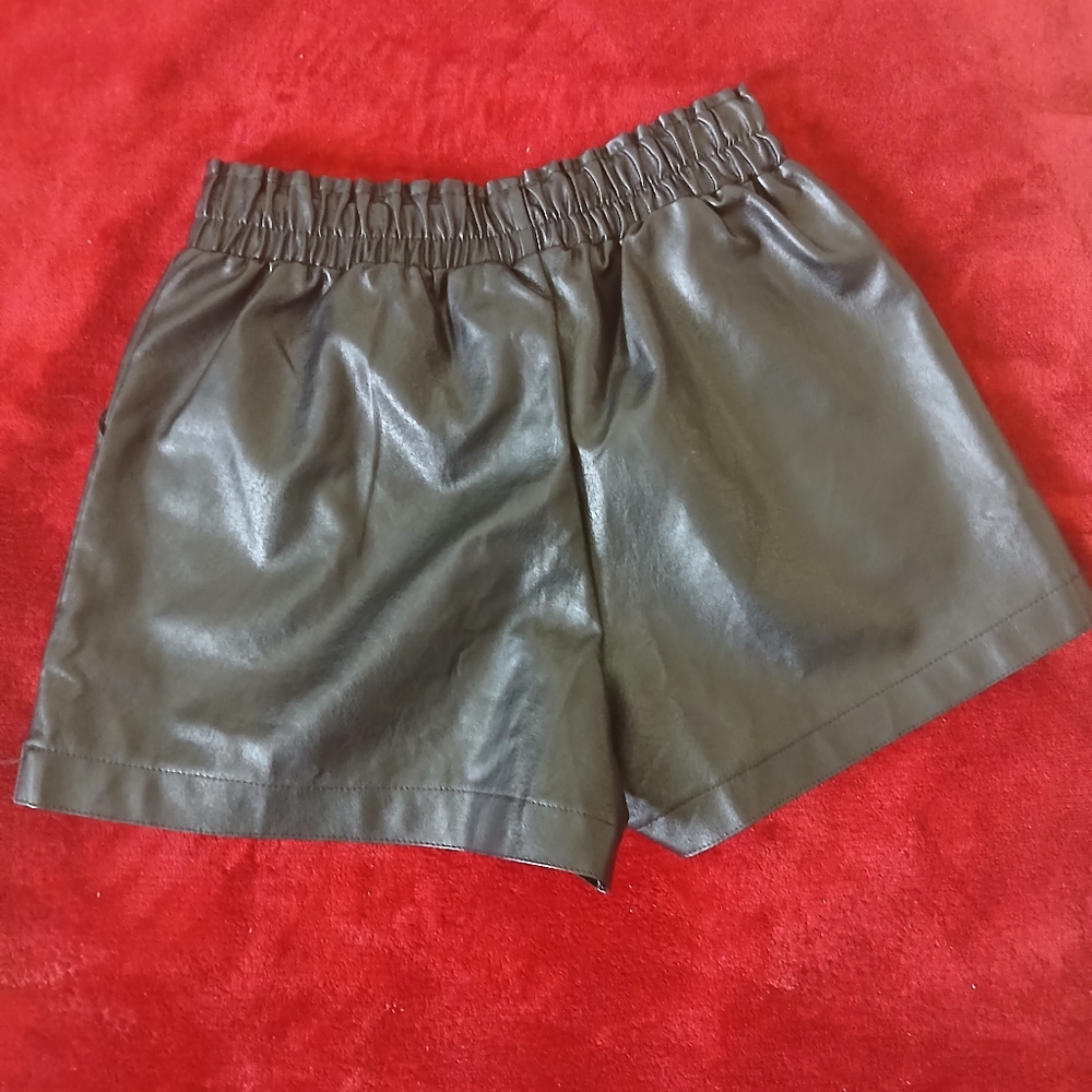 Leather shorts